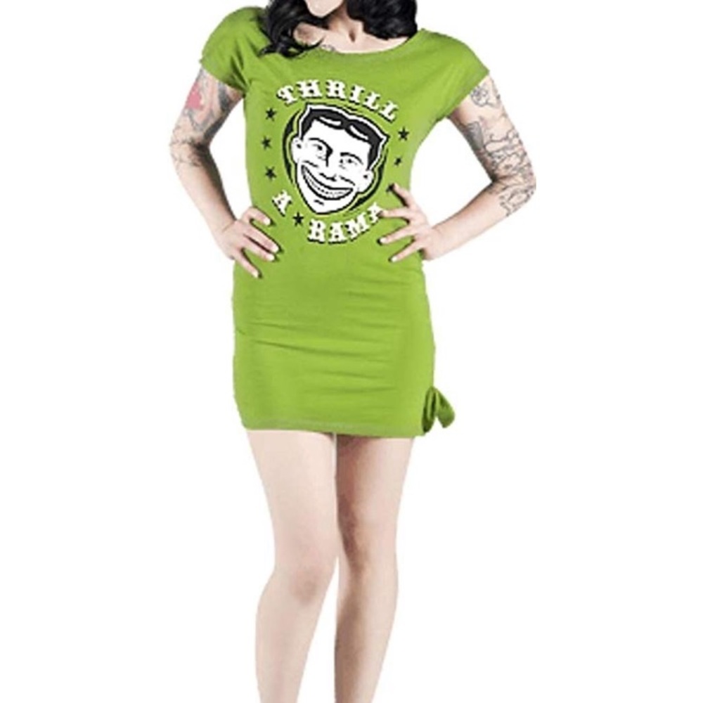 🧨LAST ONE🧨Retro Sourpuss Thrill a Rama Carnival Coney Island Tee Shirt Dress NWT